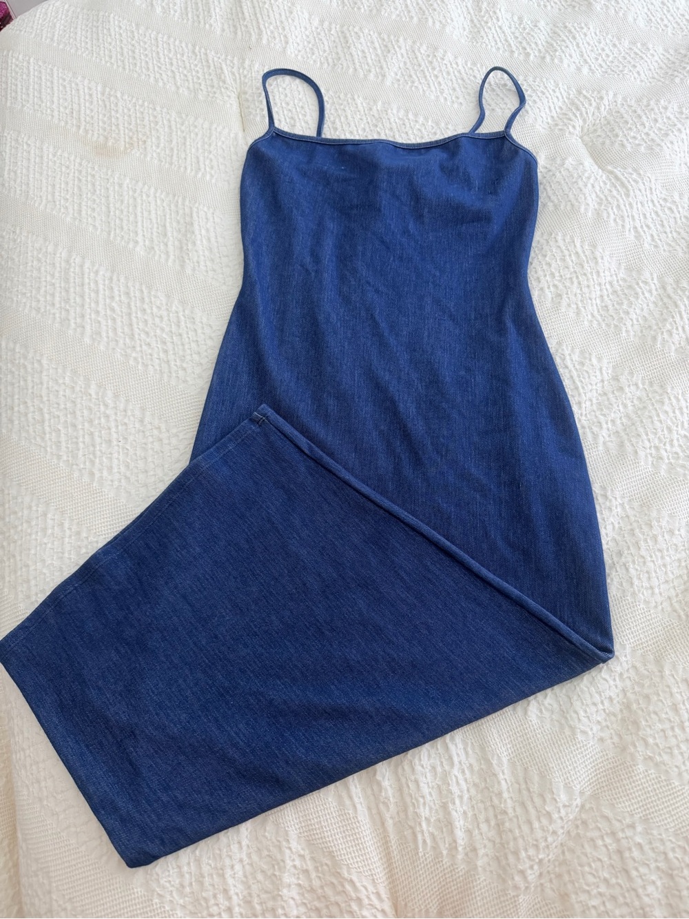 naked wardrobe Blue Slip Maxi Jumpsuit